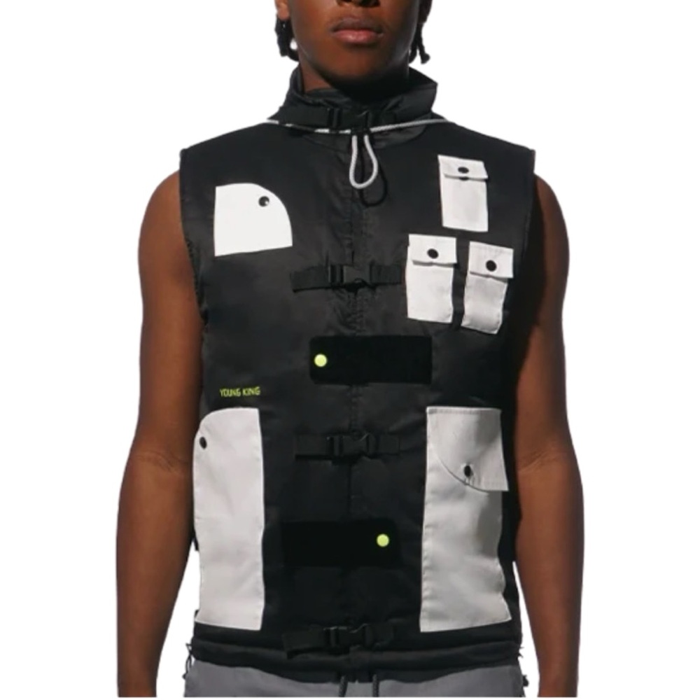 NWT The Hideout Clothing x YK Osiris YK Tech Utility Puffer Vest